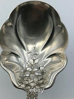 Old Orange Blossom Sterling Silver by Alvin large Serving or Berry Spoon 9 1/8