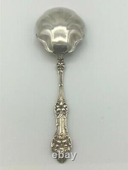 Old Orange Blossom Sterling Silver by Alvin large Serving or Berry Spoon 9 1/8
