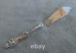 Old Orange Blossom by Alvin 7 1/4 Sterling master butter knife mono C