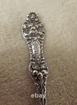 Old Orange Blossom by Alvin 7 1/4 Sterling master butter knife mono H 1906