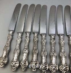 Old Orange Blossom by Alvin Sterling set of 12 Dinner Knives 9 7/8, mono A