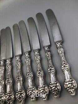 Old Orange Blossom by Alvin Sterling set of 12 Dinner Knives 9 7/8, mono A