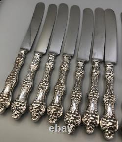 Old Orange Blossom by Alvin Sterling set of 12 Dinner Knives 9 7/8, mono A