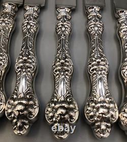 Old Orange Blossom by Alvin Sterling set of 12 Dinner Knives 9 7/8, mono A
