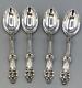 Old Orange Blossom By Alvin Sterling Set Of 4 Teaspoons 5 7/8, Mono