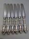 Old Orange Blossom By Alvin Sterling Set Of 6 Dinner Knives 9 7/8