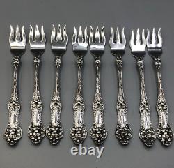 Old Orange Blossom by Alvin Sterling set of 8 Cocktail Forks 5 5/8