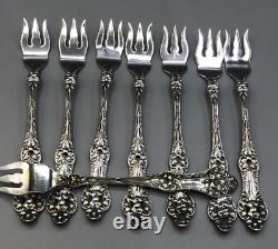 Old Orange Blossom by Alvin Sterling set of 8 Cocktail Forks 5 5/8