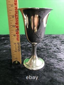 One Sterling Silver Water Goblet by Alvin #S249 Approx. 6.5 x 3.5 Wine Chalice
