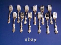 Orange Blossom Old Alvin12 Sterling Pierced Salad Forks $129 each