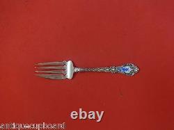 Orient by Alvin Sterling Silver Cold Meat Fork with Windmill Enamel 7 1/4