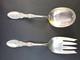 Ornate Alvin Sterling Silver Salad Serving Fork & Spoon No Mono Circa 1886