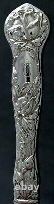 Pair Alvin Bridal Rose Sterling Silver Knives 9 3/4 C Mono
