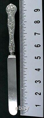 Pair Alvin Bridal Rose Sterling Silver Knives 9 3/4 C Mono