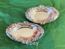 Pair American Sterling Silver Vintage Dishes Alvin Manufacturing Company