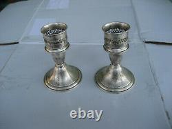 Pair of ALVIN Sterling Silver Candlesticks Holders, Number S40