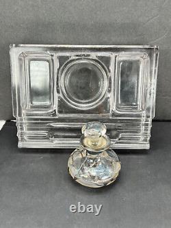 Perfume Bottle Silver Overlay Alvin Mfg. Co. 999 Fine Silver Glass organizer