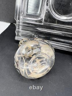 Perfume Bottle Silver Overlay Alvin Mfg. Co. 999 Fine Silver Glass organizer