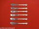 Pirouette By Alvin Sterling Silver Trout Knife Set 6pc. Hhws Custom Made 7 1/2