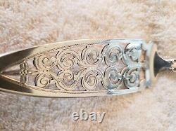 RALEIGH by ALVIN sterling silver JELLY CAKE ROLL SERVER 8 5/8 no mono Pierced