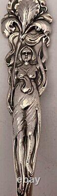 RARE ALVIN RAPHAEL FIGURAL ART NOUVEAU STERLING SILVER BONBONNIERE 10 With IRISES