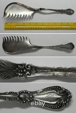 RARE Antique Alvin ORIENT 1910 Sterling Silver 11-1/8 Macaroni Server 11 tongs