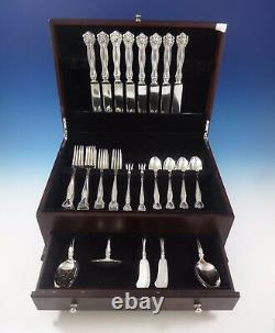 Raleigh by Alvin Sterling Silver Flatware Set For 8 Service Dinner 51 Pieces
