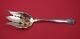 Raleigh By Alvin Sterling Silver Salad Serving Fork Gold Washed Pierced 8 3/4