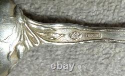 Raphael Pattern By Alvin Sterling Silver Teaspoon Floral Figural Woman, 6