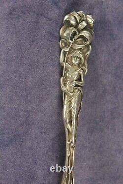 Raphael by Alvin 4¼ Sterling Silver Art Nouveau Figural Demitasse Spoon