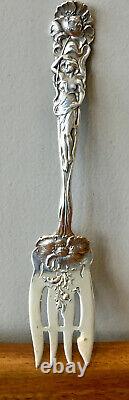 Raphael by Alvin Sterling Silver 7 3/4 COLD MEAT Serving FORK No Mono Excellent