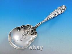 Raphael by Alvin Sterling Silver Berry Serving Spoon Monogram D in Bowl 9