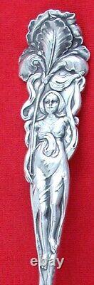 Raphael by Alvin Sterling Silver Berry Spoon 9 1/8 with IRIS Mono, Art Nouveau