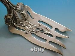 Raphael by Alvin Sterling Silver Cold Meat Fork Large 9 Floral Figural Woman