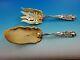 Raphael By Alvin Sterling Silver Fish Serving Set 2-piece Gold Washed 11 1/2