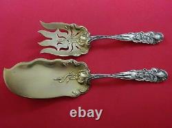 Raphael by Alvin Sterling Silver Fish Serving Set 2-piece Gold Washed 11 1/2