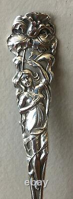 Raphael by Alvin Sterling Silver Grapefruit Spoon 5 3/4 Art Nouveau Gold Vermeil