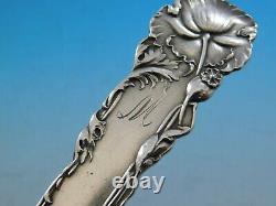 Raphael by Alvin Sterling Silver Tomato Server Pierced with Poppy Flower 8 1/4
