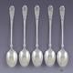 Rare 5 Alvin Sterling Silver Fleur De Lis Art Nouveau Iced Tea Spoons B Mono