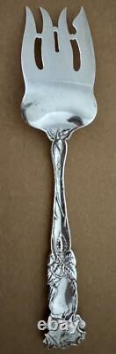 Rare Alvin Bridal Rose Large Size 9 1/8 Sterling Fancy Serving Fork C. 1903