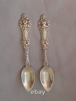 Rare Alvin Sterling Orange Blossom 1905 Grapefruit Spoons