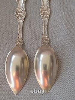 Rare Alvin Sterling Orange Blossom 1905 Grapefruit Spoons