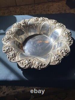 Rare Alvin Sterling Silver Repousse Bowl Art Nouveau Collectible 193 gms