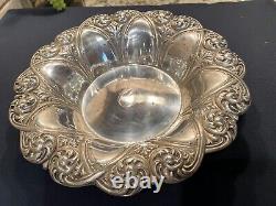 Rare Alvin Sterling Silver Repousse Bowl Art Nouveau Collectible 193 gms