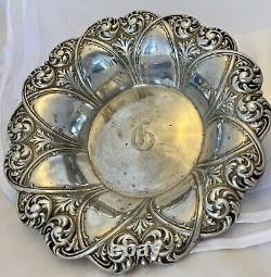 Rare Alvin Sterling Silver Repousse Bowl Art Nouveau Collectible 193 gms
