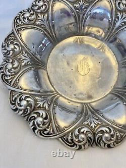 Rare Alvin Sterling Silver Repousse Bowl Art Nouveau Collectible 193 gms