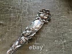 Rare Antique Alvin Bridal Rose Sterling Bon Bon Server Nut Candy 5-1/2 Spoon