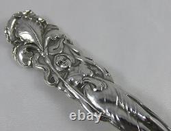 Rare Antique Alvin Raphael Asparagus Serving Fork Art Nouveau Lady Iris Flowers