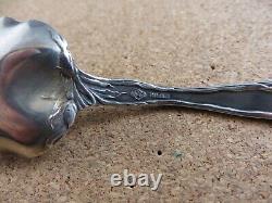 Rare Antique Raphael Alvin Art Nouveau Woman Daffodil Sterling Silver Spoon #158
