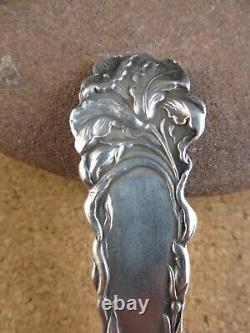 Rare Antique Raphael Alvin Art Nouveau Woman Daffodil Sterling Silver Spoon #158